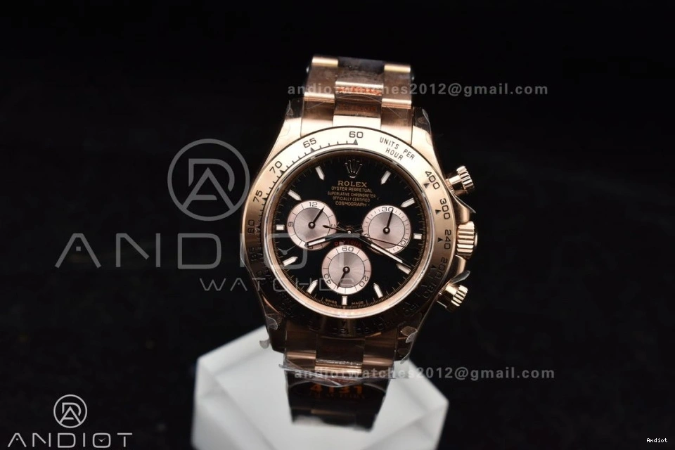 RG on Bracelet Best Dial RG 1:1 Edition QF 116505 Daytona Black SH4130 (Gain Weight) V3 0407